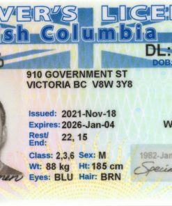Buy British Columbia Driving License Online