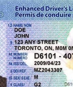 Buy a registered Canadian driving license